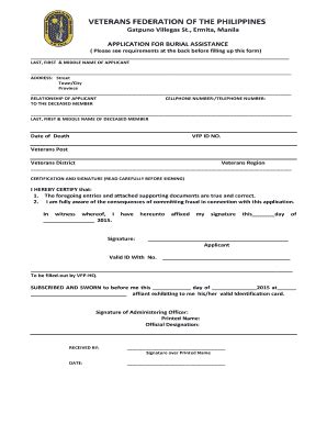 Downloadable Forms – VETERANS FEDERATION OF THE .